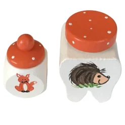 Best Milchzahndose und Lockendose im Set "Fuchs und Igel“ „mit Wunschnamen“ Geschenke