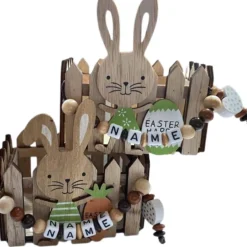 Osterkörbchen|baby name for u Mini Osterkorb Osternest Osterkiste mit Namen Junge oder Mädchen Tischdekoration