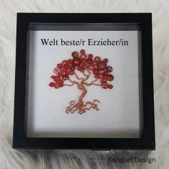 Hot Mini Perlenbaum Geschenk/ Kindergarten / Personalisierter Bilderrahmen / Lebensbaum Erzieher  /Geschenkidee Kita Kinder Danksagungskarten