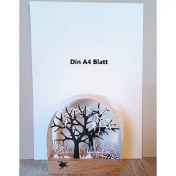 Deko Halloween|pollimarket Mini Schwibbogen Herbst Halloween – Handgemachte Herbstdeko mit Spinne aus Eiche und Aquarellpapier