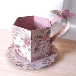 Best Mini Tassen Set mit Umschlag – Deko Minitasse als Gastgeschenk, Mitbringsel & Geldgeschenk Dekoration
