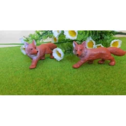 Online Miniatur Fuchs Deko – Perfekt für Puppenhaus, Basteln & Krippenbau – Länge 7,5 cm Bastelzubehör