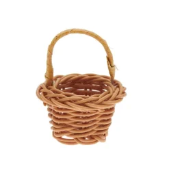 Outlet Miniatur Korb mit Henkel 4,5x4,5x6,5 cm | Mini Henkelkorb | Wichtelzubehör Wichtelzauber