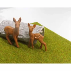 Bastelzubehör|SaBienchenshop Miniatur Rehe zur Dekoration – 2er Set für Puppenhaus, Krippenbau & Bastelideen