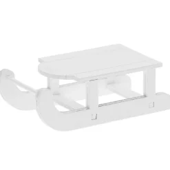 Wichtelzauber|AmOlenDiek Miniatur Schlitten weiß 75x40x25mm | Zubehör Wichteltür