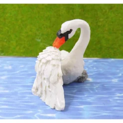 Hot Miniatur Schwan Schwanenfamilie – Deko für Ostern, Sommer & Feengarten – 4-teilig, Resin Tischdekoration