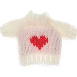 Online Miniatur Strickpullover Herz rot Wichtelzauber