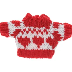 Online Miniatur Strickpullover in Rot-Weiß Wichtelzauber
