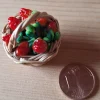Wichtelzauber|Pfullinger Engele Miniatur Wichtel Erdbeeren Muttertag Korb Puppenstube