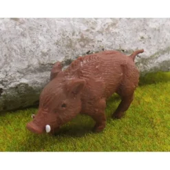 Bastelzubehör|SaBienchenshop Miniatur Wildschwein zur Dekoration & Basteln – Für Puppenhaus, Krippenbau & Jagdszenen