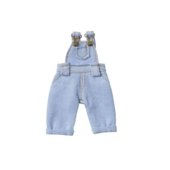 Best Miniatur-Latzhose aus Stoff hellblau Wichtelzauber