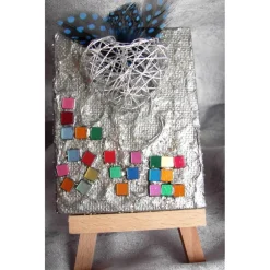 Best Minibild LOVE Acrylmalerei Keilrahmen Staffelei Geschenk zu Muttertag Valentinstag für Verliebte Valentinstagsgeschenke