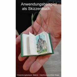 Sale Minibuch Dekoration, kiwi-grün, Mini-Notizbuch, handgefertigt Dekoration