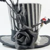 Accessoires|SilverFairyMeadows Mini-Hütchen - Gothic Fascinator Ast mit Fledermäusen Rosen gestreift