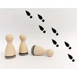 Weihnachtsstempel|SelfmadeStudio Ministempelset Elfenschuhe | 3 Stempel mit 12mm Durchmesser | Holzstempel Weihnachten / Advent