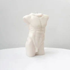 Männliche Torso Soja Kerze Groß, Vegan & Duftfrei, Geschenk für Freundin, Körper Kerze Sojawachs, Junggesellenabschied Junggesellenabschied