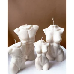 Männliche Torso Soja Kerze Groß, Vegan & Duftfrei, Geschenk für Freundin, Körper Kerze Sojawachs, Junggesellenabschied Junggesellenabschied