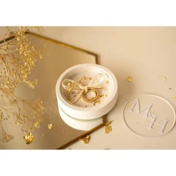 Ringkissen|heylovelypeople Moderne Ringbox mit personalisierter Acryl-Scheibe | Ein besonderes Accessoire für Deine Hochzeit | Ringkissen
