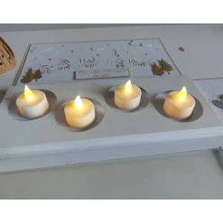 Adventskränze|IdeenOase Moderner Adventskranz to go in Explosionsbox mit Sichtfenster, handgefertigt