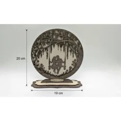Clearance Moment im Glück – Personalisiertes 3D-Schattenbild auf Schaukel aus Balsaholz mit Gravur Valentinstagsgeschenke