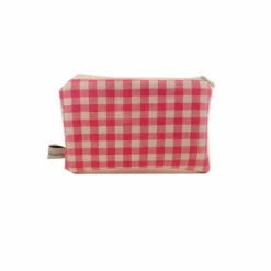 Mäppchen Täschchen Karo kariert türkis pink rosa Sterne Stern  handmade Federmäppchen