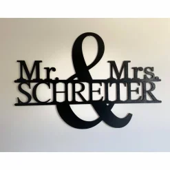 Sale Mr & Mrs Schild personalisiert mit Namen / Wanddeko Geschenkidee zur Hochzeit / Brautpaar Hochzeitsdeko