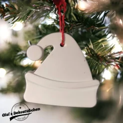 Sale Mütze, Keramik Weihnachten, Christbaumschmuck, Wohndeko Baumschmuck