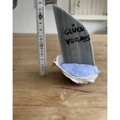 Geschenke|Schlüter Home Design Muschel Segelschiff mit Spruch, kleines Geschenk für Meerliebhaber, Segelboot als Dekoration