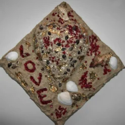 Discount Muschelbild LOVE Collage Geschenk zu Valentinstag Muttertag Herz Herzbild Handarbeit Unikat Badezimmerbild Valentinstagsgeschenke