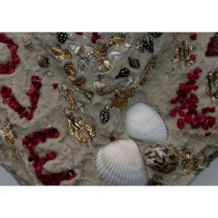 Discount Muschelbild LOVE Collage Geschenk zu Valentinstag Muttertag Herz Herzbild Handarbeit Unikat Badezimmerbild Valentinstagsgeschenke