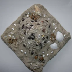 Best Muschelbild SANDHERZ Collage aus Sand und Muscheln Geschenk zu Valentinstag Muttertag Herz Handarbeit  Badezimmerbild Kunst