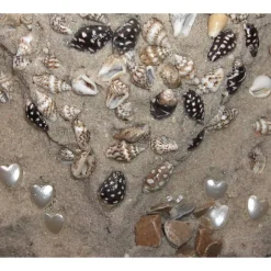 Best Muschelbild SANDHERZ Collage aus Sand und Muscheln Geschenk zu Valentinstag Muttertag Herz Handarbeit  Badezimmerbild Kunst