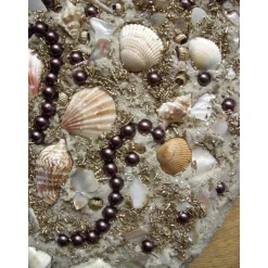 Kunst|Susanne Hiebl...die etwas andere Art! Muschelbild STRANDGUT Collage Geschenk zu Valentinstag Muttertag Herz Herzbild Handarbeit Unikat Badezimmerbild