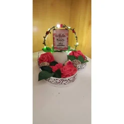 Muttertags Dekoration Tischdeko Geschenk m Beleuchtung 25cm Dekoration