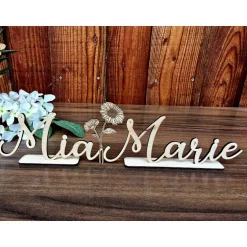 Sale Namensaufsteller für Hochzeit | Taufe | Kommunion | Geburtstag Dekoration