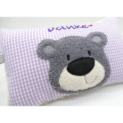 Best Namenskissen Taufkissen Kuschelkissen Kindergartenkissen Geburtsgeschenk  Bär Teddybär Kuschelbär Gastgeschenke