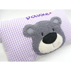 Best Namenskissen Taufkissen Kuschelkissen Kindergartenkissen Geburtsgeschenk  Bär Teddybär Kuschelbär Gastgeschenke