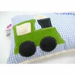 Best Namenskissen Taufkissen Kuschelkissen Kindergartenkissen Geburtsgeschenk  Eisenbahn Lok Lokomotive Gastgeschenke