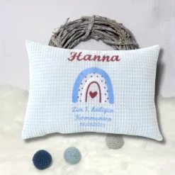 Geschenke|ChrisPatchy Namenskissen zu Kommunion oder Konfirmation, personalisiertes Kissen für Jungen, Kissen mit Namen