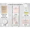 New Namensschild Platzkarte personalisiert Tischkarte Taufe Kommunion Junge bunte Wimpel Taufschmuck