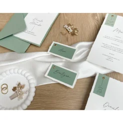 Clearance Namensschilder I Platzkarten I „Modern Greenery“ - Modernes & detailreiches Design - verschiedene Farben Hochzeitsdeko