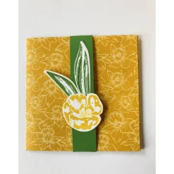 Best Narzissen Tulpen Geldkarte Gutscheinkarte - Osterkarte UniKat Handarbeit Stampin'Up Osterkarten