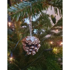 Baumschmuck|SaVö-Design Häkelapplikationen Natürliche Weihnachtsdeko: Kiefer- & Fichtenzapfen als rustikaler Baumschmuck – Winterdekoration zum Aufhängen