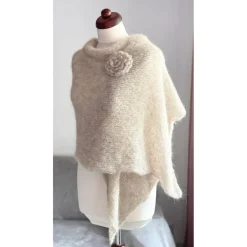 Hot Neue Farbe!Braut Stola,Hochzeit,milchcafe creme,Tuch,Alpaka,Seide! Schal, gestrickt! Brautstolen & -Boleros