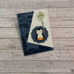 Sale Niedliche Grußkarten / Glückwunschkarten für Kinder zum Geburtstag, für Mädchen & Jungen, Pinguin, Luftballon Handarbeit Kinder Glückwunschkarten