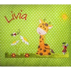 Outlet Niedliche kleine Giraffe & Name - Geburt, Taufe, personalisierte Kissen, Kindergarten, Geschenk zur Geburt, Namenskissen Geschenke