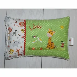 Outlet Niedliche kleine Giraffe & Name - Geburt, Taufe, personalisierte Kissen, Kindergarten, Geschenk zur Geburt, Namenskissen Geschenke