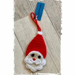Best Niedliche Nikolausanhänger gehäkelt - Gesicht beidseitig angebracht! Höhe ca. 15 cm Geschenkeanhänger