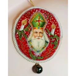 Weihnachtsaccessoires|MARIENWERKSTATT Nikolaus- und Weihnachtsdekoration als Kunst zum Aufhängen mit Stickereien und Verzierungen. Handgemacht und besonders!