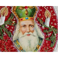 Weihnachtsaccessoires|MARIENWERKSTATT Nikolaus- und Weihnachtsdekoration als Kunst zum Aufhängen mit Stickereien und Verzierungen. Handgemacht und besonders!